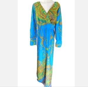 Malihini Hawaii Vintage 70's Maxi Dress